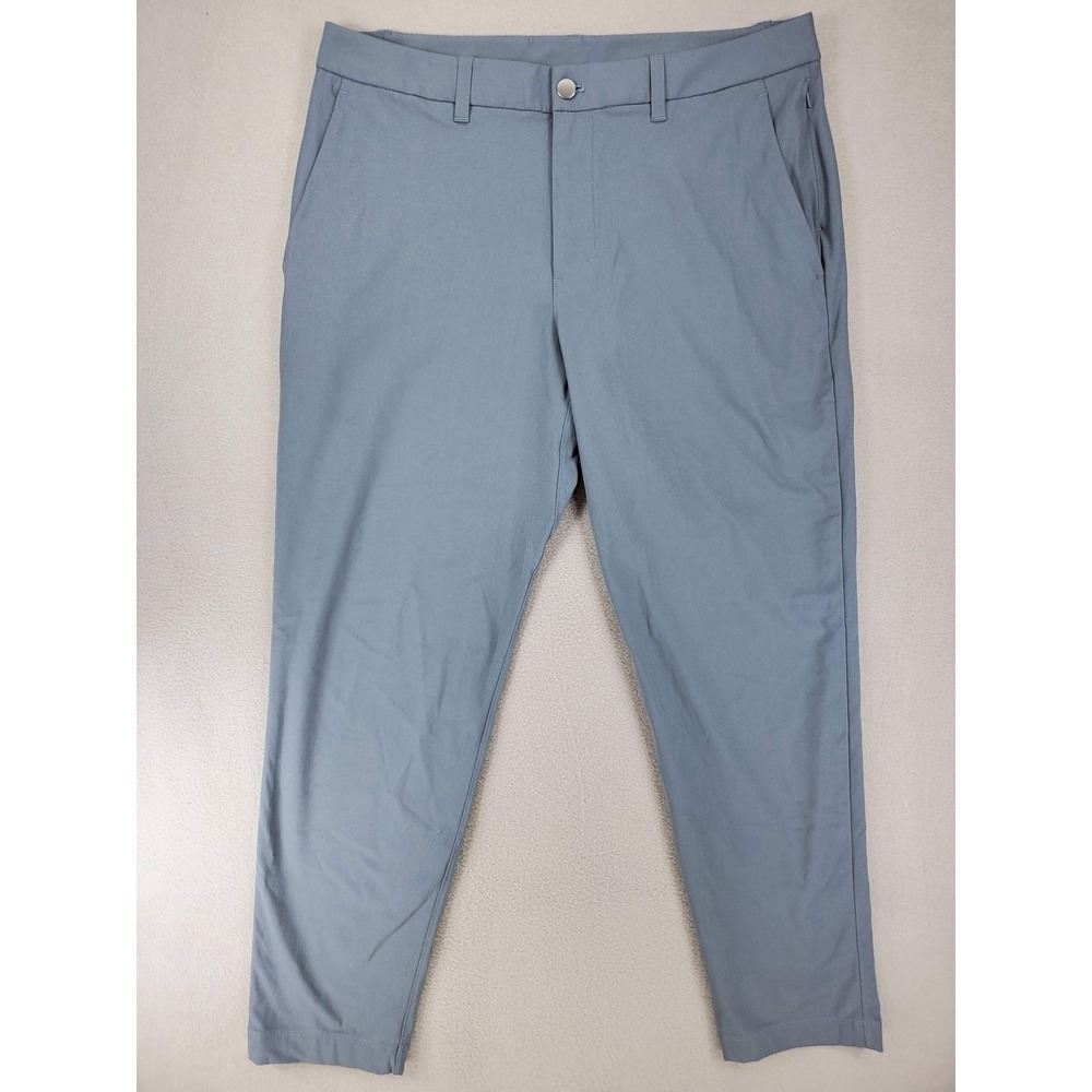 Lululemon Commission Pant Slim Mens 34 Blue Warpstreme Trousers LM5AQYS